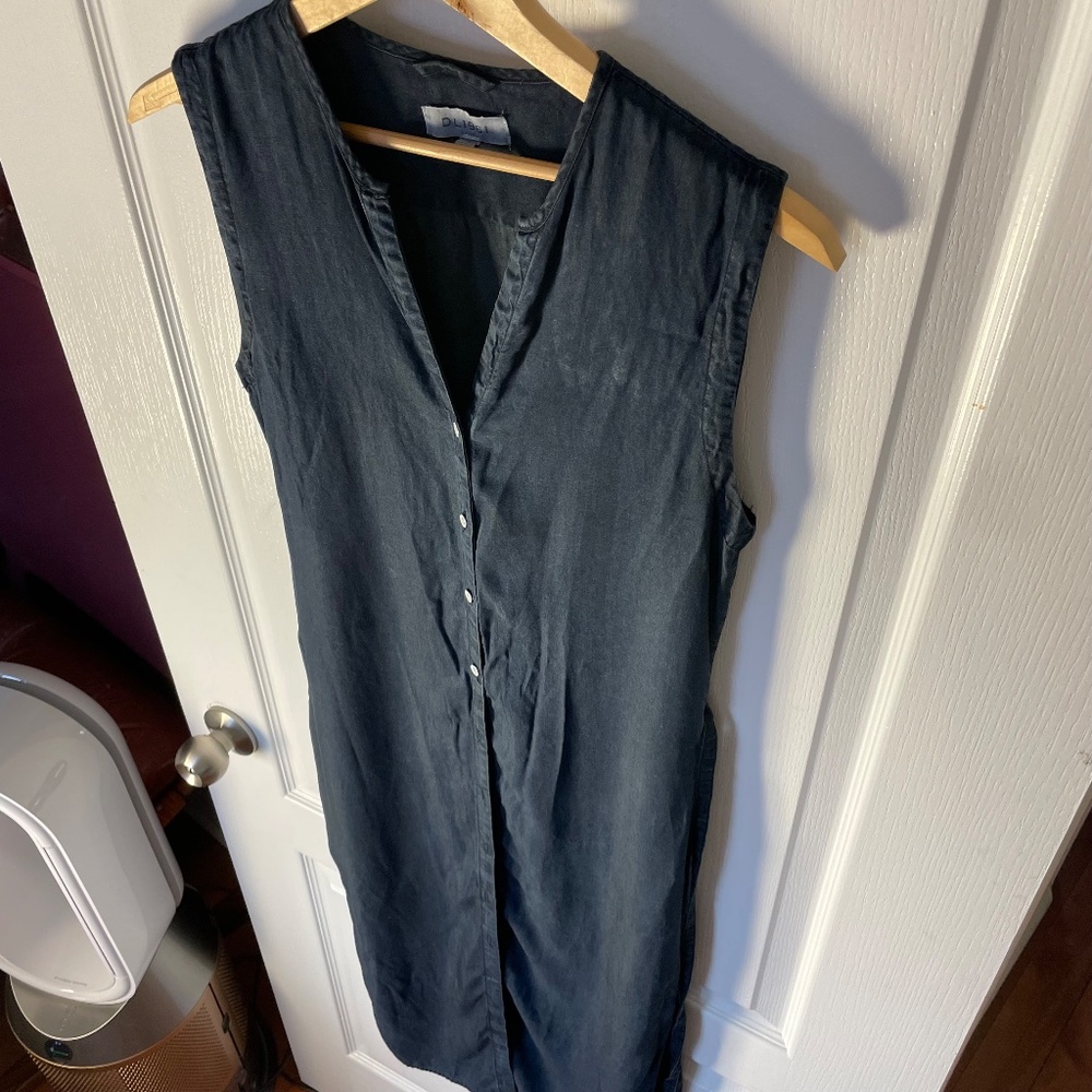 “Denim" Look Maxi Dress